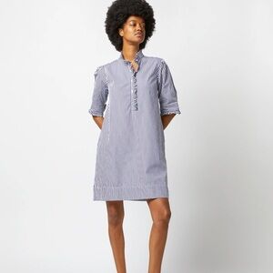 ANN MASHBURN Blue and White Striped Dress